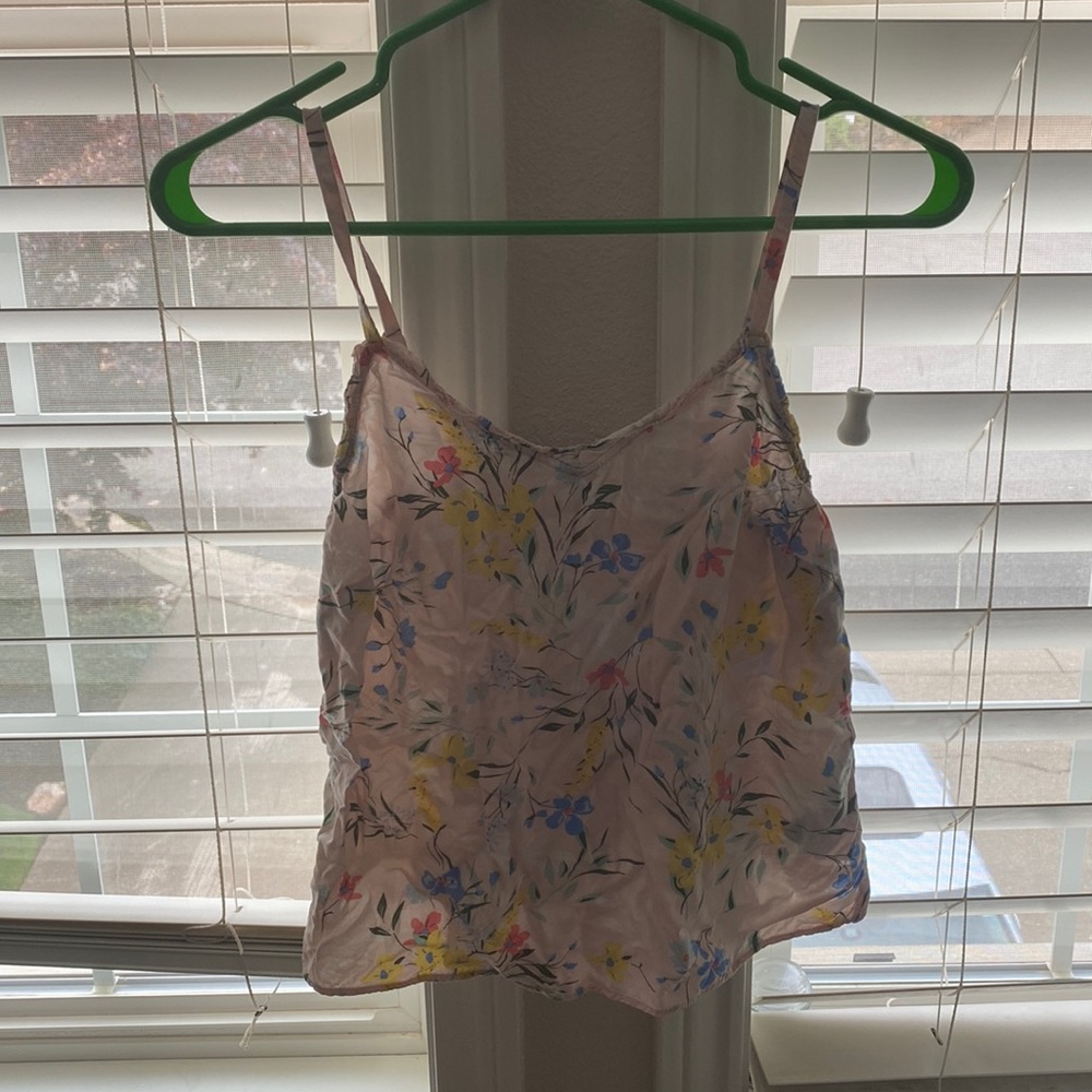 Floral cute tank top!(: